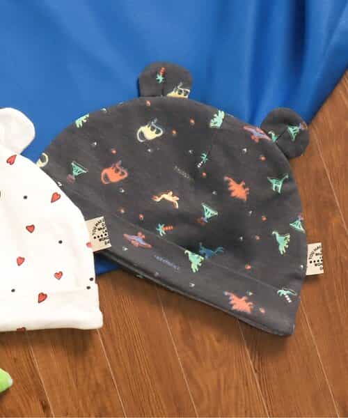 ★SALE★総柄耳付きベビー帽 マイファーストブリーズ