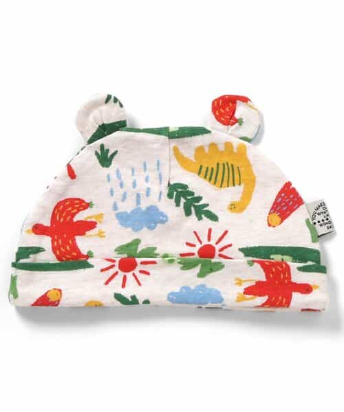 総柄耳付き帽子　マイファーストブリーズ