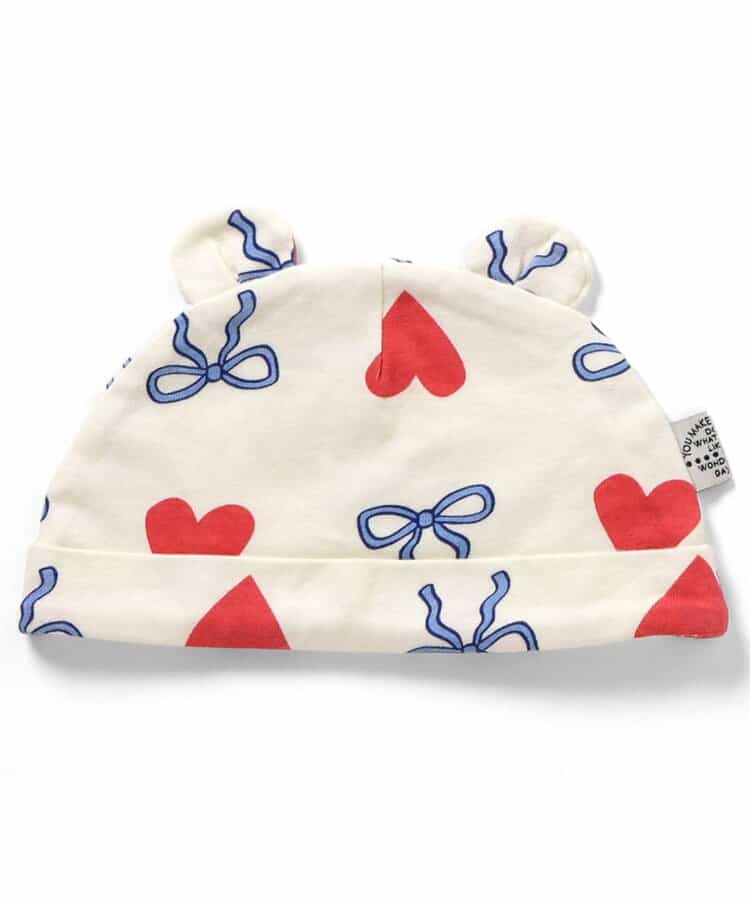 総柄耳付き帽子　マイファーストブリーズ