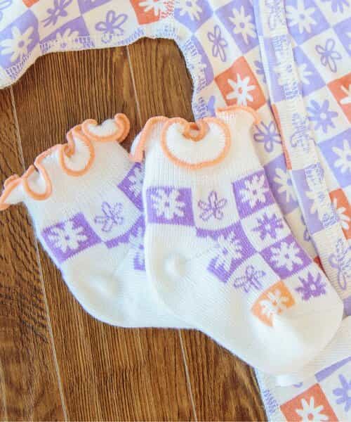 3P対象 GIRLS総柄ベビーソックス　マイファーストブリーズ