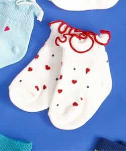 3P対象A GIRLS総柄ベビーソックス　マイファーストブリーズ