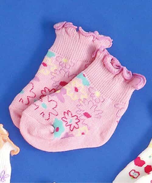 3P対象 GIRLS総柄ベビーソックス　マイファーストブリーズ