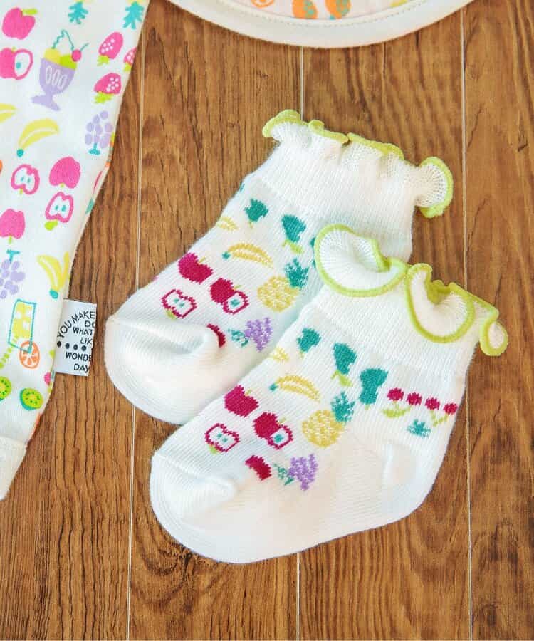 3P対象 GIRLS総柄ベビーソックス　マイファーストブリーズ