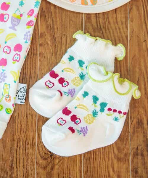 3P対象 GIRLS総柄ベビーソックス　マイファーストブリーズ