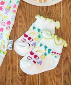 3P対象A GIRLS総柄ベビーソックス　マイファーストブリーズ