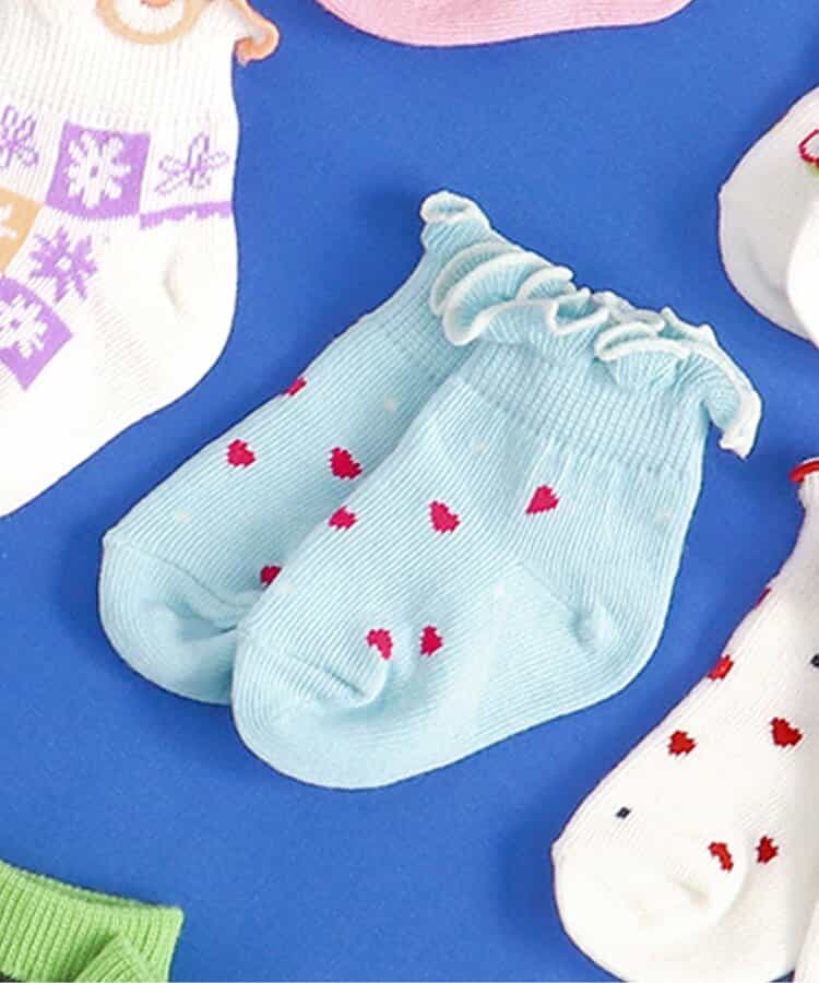 3P対象 GIRLS総柄ベビーソックス　マイファーストブリーズ