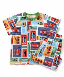☆SALE☆WEB限定 はたらくくるまブロック柄前あきパジャマ