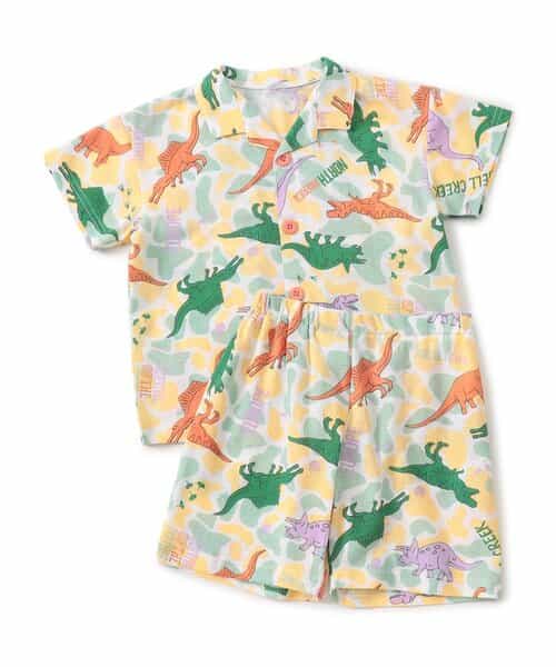 ★SALE★WEB限定 ダイナソーカモフラージュ柄前あきパジャマ
