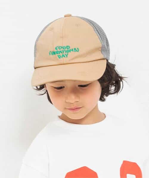 刺繍ロゴメッシュキャップ