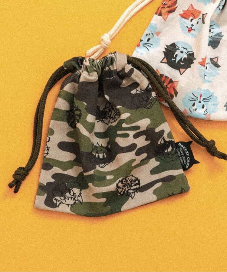 BREEZY CATS 総柄巾着