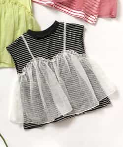 チュールフレンチスリーブTシャツ