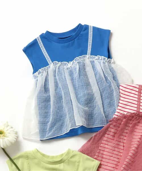 チュールフレンチスリーブTシャツ