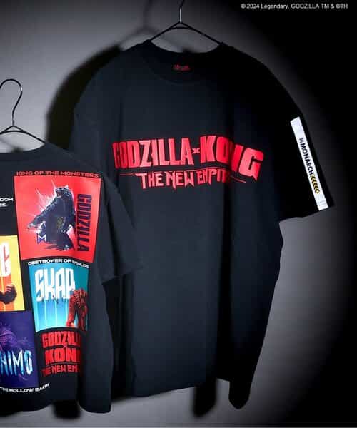 ★SALE★【ゴジラxコング 新たなる帝国】転写ワイドTシャツ(大人)