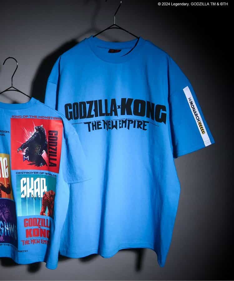 ★SALE★【ゴジラxコング 新たなる帝国】転写ワイドTシャツ(大人)