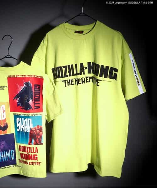 ★SALE★【ゴジラxコング 新たなる帝国】転写ワイドTシャツ(大人)
