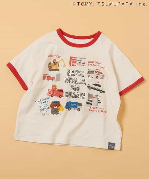 トミカとトム リンガーTシャツ