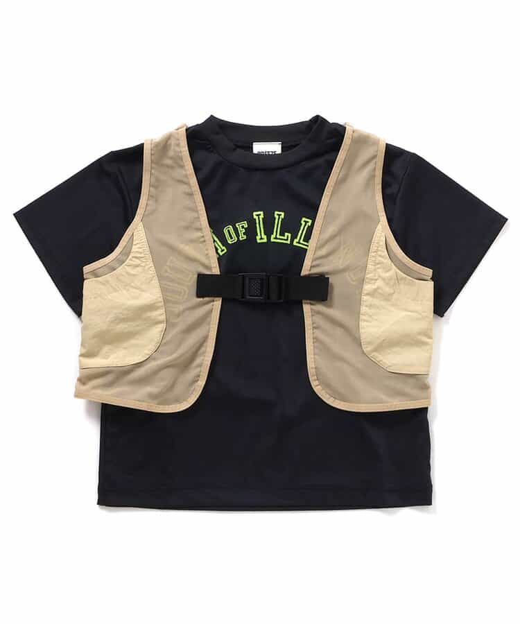 サマーエール 冷っほーい！保冷剤ベスト付きTシャツ  UVカット 接触冷感_845979