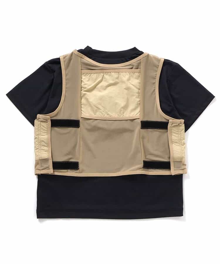 サマーエール 冷っほーい！保冷剤ベスト付きTシャツ  UVカット 接触冷感_845980