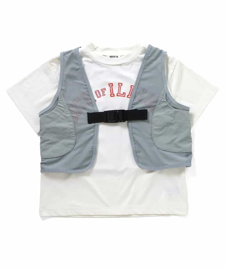 サマーエール 冷っほーい！保冷剤ベスト付きTシャツ  UVカット 接触冷感_845985