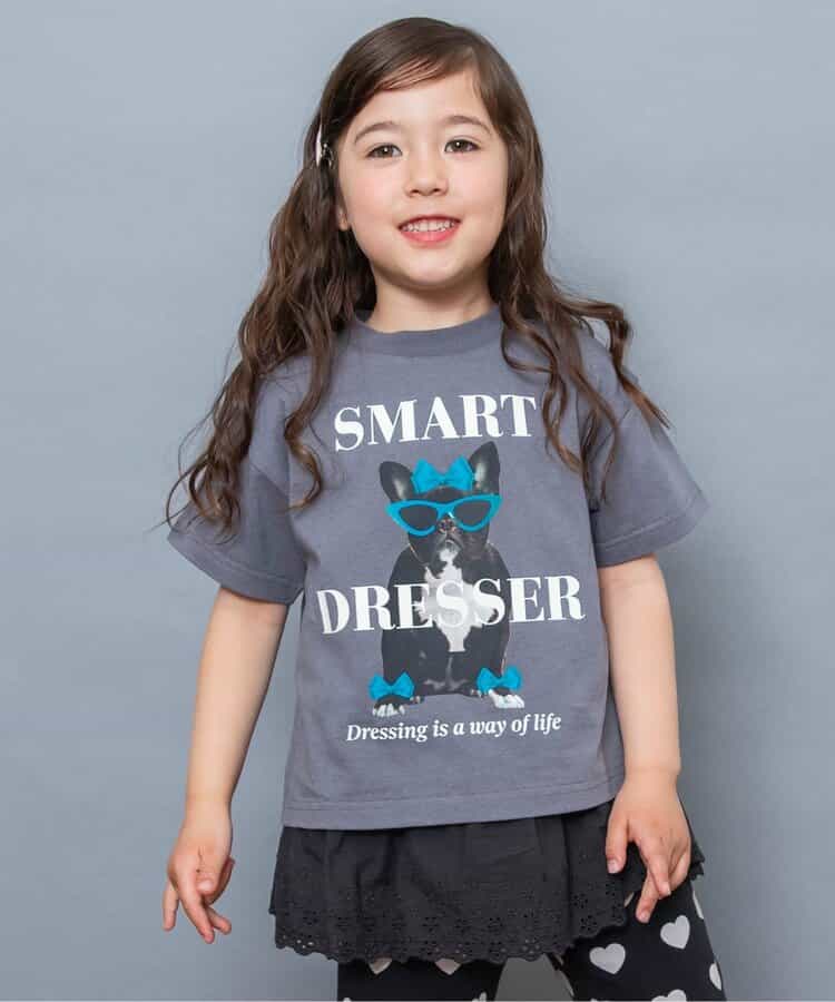 針抜き半袖Tシャツ&裾レースフリルトップスセット