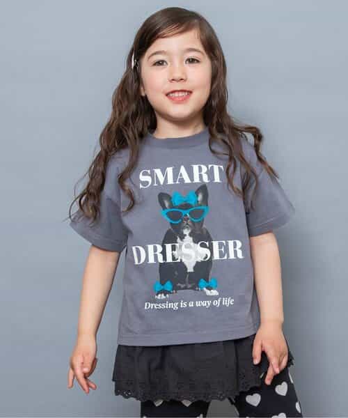 針抜き半袖Tシャツ&裾レースフリルトップスセット