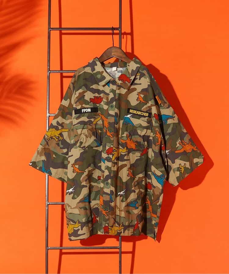 【リンク】福井県立恐竜博物館コラボ 総柄シャツ(大人サイズ)