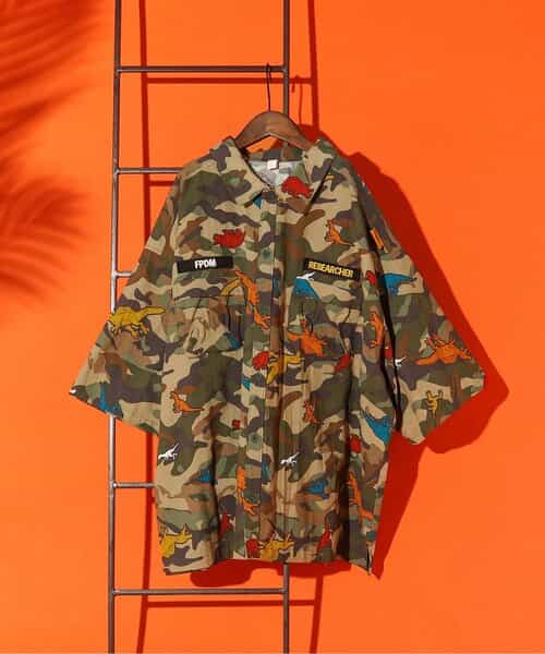 【リンク】福井県立恐竜博物館コラボ 総柄シャツ(大人サイズ)