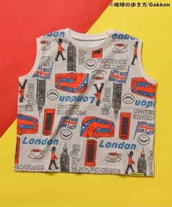 ★SALE★【地球の歩き方コラボ】あこがれ3都市ノースリ総柄Tシャツ