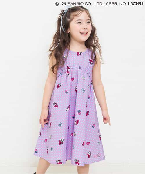【リンク】サンリオキャラクターズ　総柄ワンピース