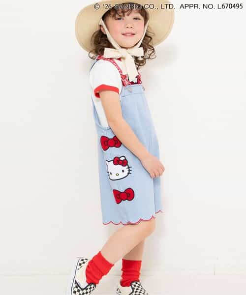 サンリオキャラクターズ　スカラップデニムサロペ