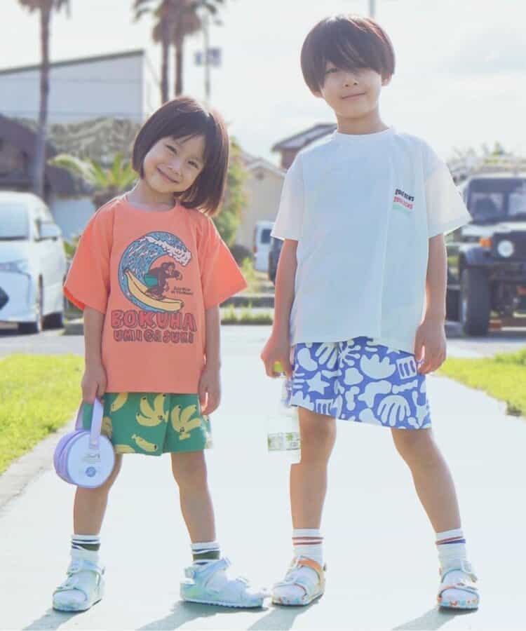 ★タイムセール★イロイロ柄ハーフパンツ  4分丈_907637
