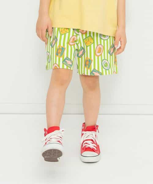 イロイロ柄ハーフパンツ  4分丈