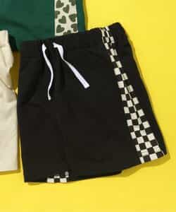 ★SALE★サイド総柄切替カットソーパンツ  4分丈