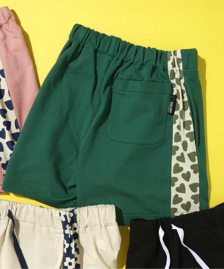 ★SALE★サイド総柄切替カットソーパンツ  4分丈