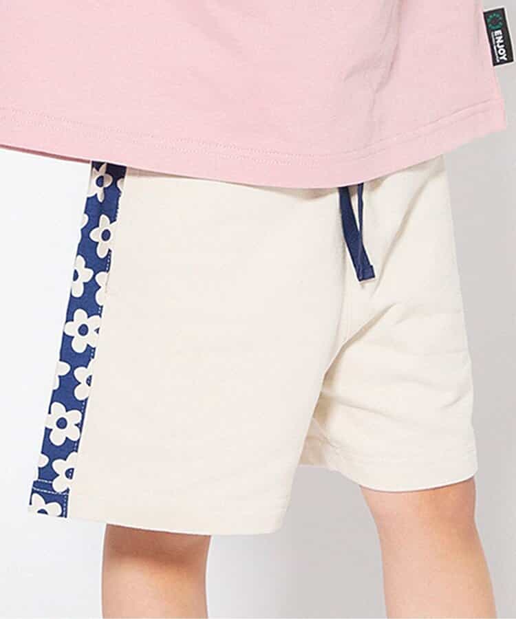 ★SALE★サイド総柄切替カットソーパンツ  4分丈