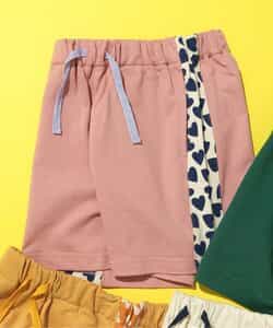 ★SALE★サイド総柄切替カットソーパンツ  4分丈