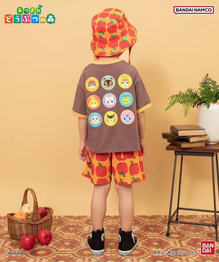 ★SALE★【リンク】総柄カットソーハーフパンツ  5分丈_835717