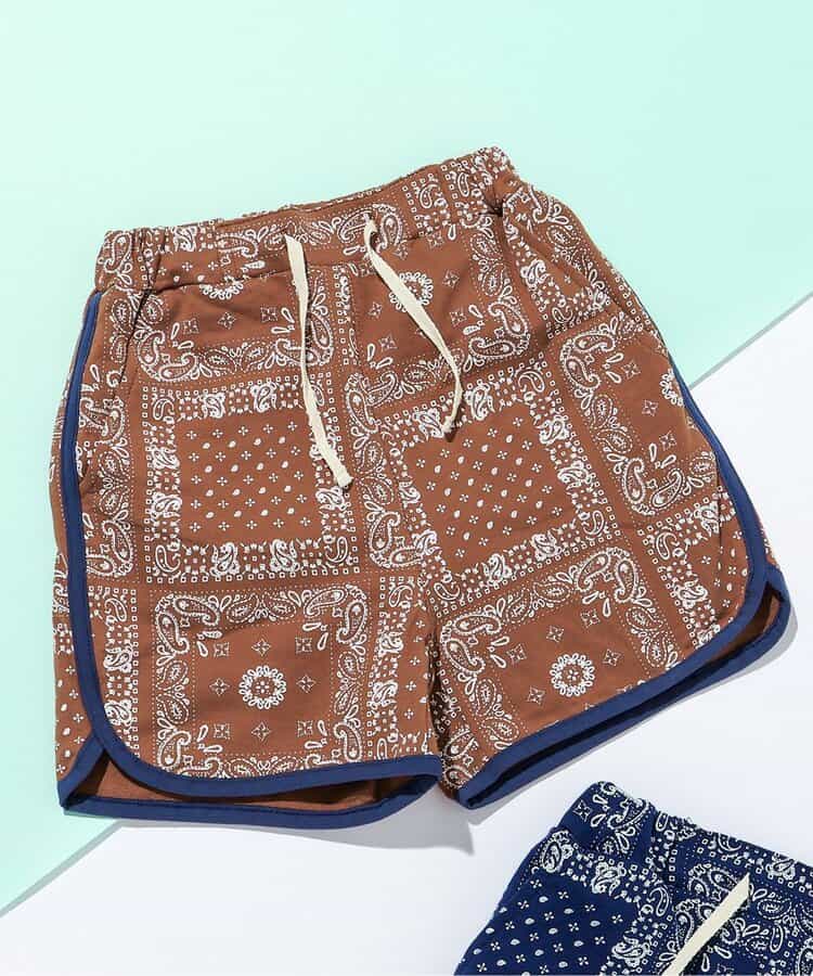 バンダナハーフパンツ（セットアップ可）  4分丈