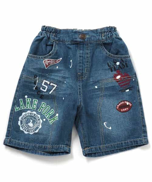 OUT OF FRAMe gray denim half パンツ デニム ☆SALE☆ヴィンテージプリントデニムパンツ 6分丈（J323145