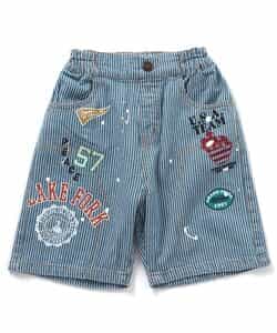 ★SALE★ヴィンテージプリントデニムパンツ 6分丈
