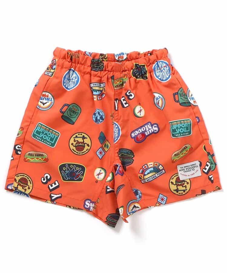 ★SALE★【UVカット/撥水加工】水陸両用総柄アクティブパンツ 4分丈