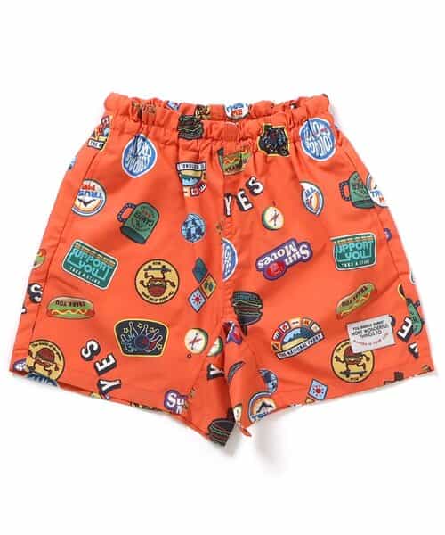 ★SALE★【UVカット/撥水加工】水陸両用総柄アクティブパンツ 4分丈