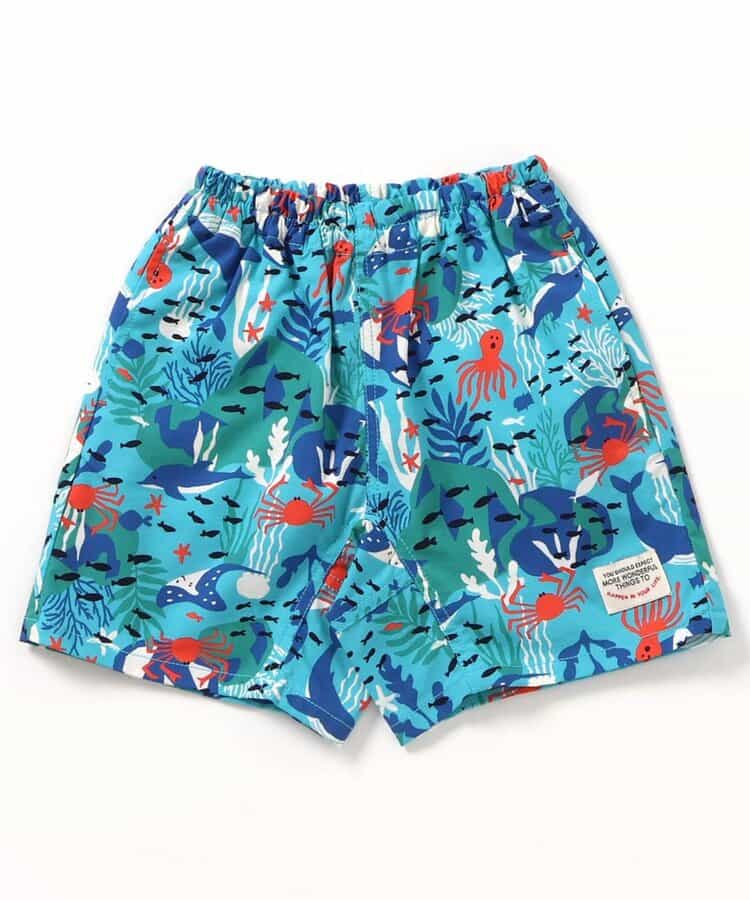 ★SALE★【UVカット/撥水加工】水陸両用総柄アクティブパンツ 4分丈