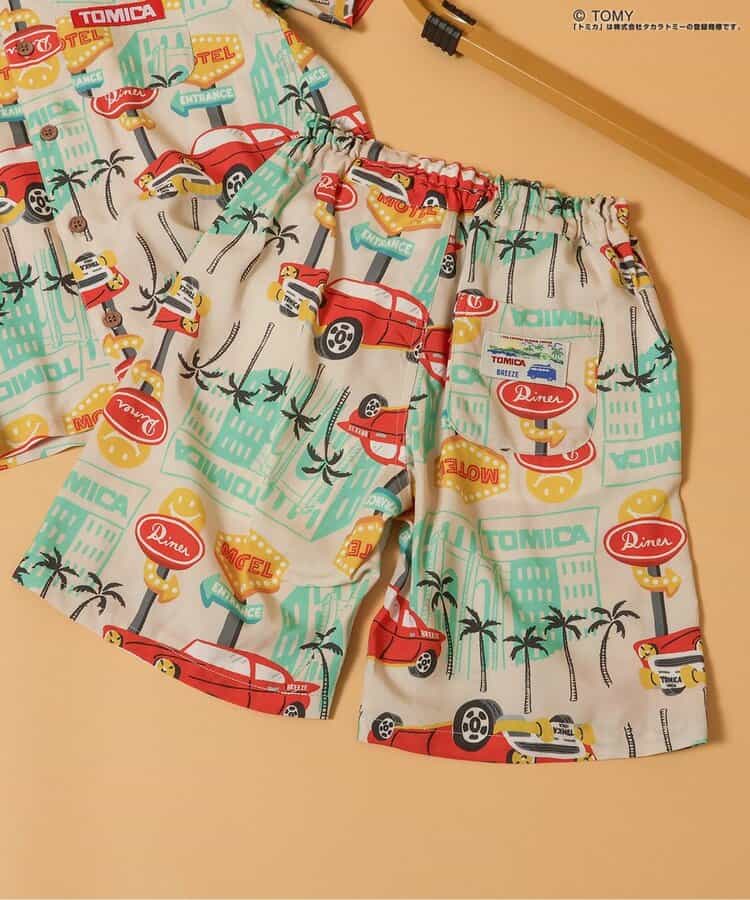 TOMICA×BREEZE アロハパンツ(セットアップ可)  5分丈