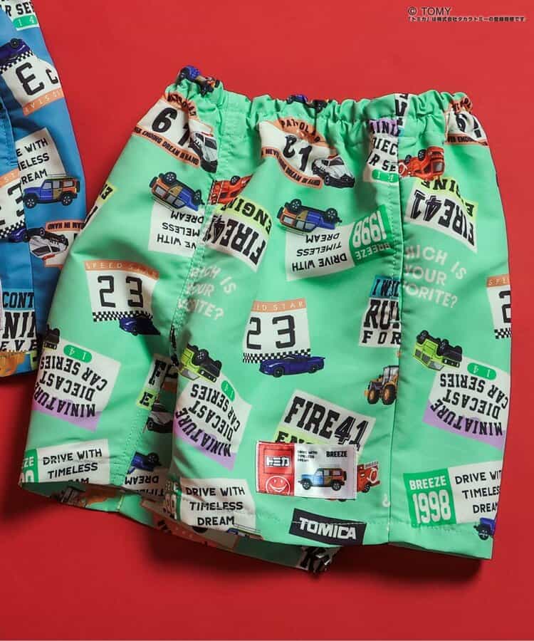 ★SALE★TOMICA×BREEZE 総柄水陸両用パンツ  4分丈