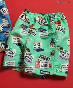 ★SALE★TOMICA×BREEZE 総柄水陸両用パンツ  4分丈