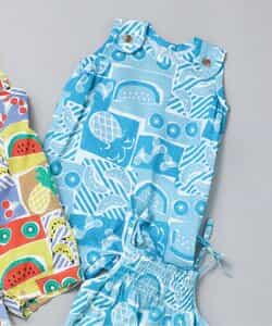 ★SALE★【トロピカルベイビー】総柄タンクロンパス