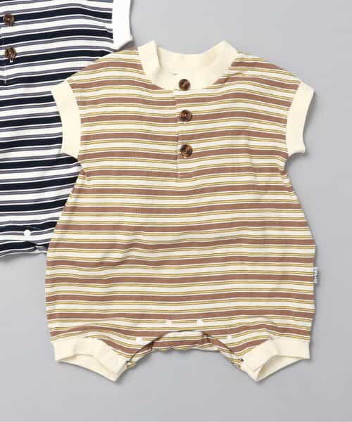 ★SALE★【Bpop】マルチボーダーロンパス