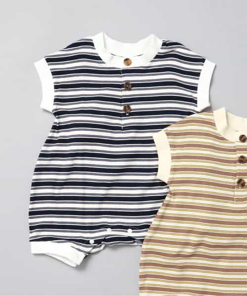 ★SALE★【Bpop】マルチボーダーロンパス