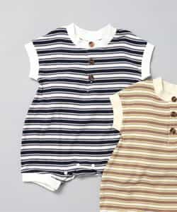 ★SALE★【Bpop】マルチボーダーロンパス